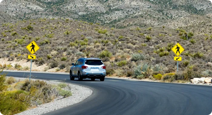 Car on the road